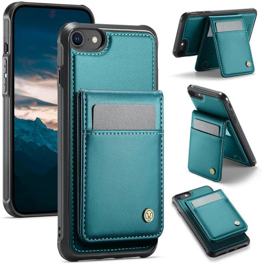 For iPhone SE 2022 / SE 2020 / 8 JEEHOOD J06 British Style RFID MagSafe Card Bag PU Phone Case(Green) - iPhone SE 2022 / 2020 / 8 / 7 Cases by JEEHOOD | Online Shopping UK | buy2fix