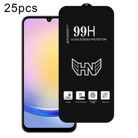 For Samsung Galaxy A25 25 PCS/Pack High Aluminum Large Arc Full Screen Tempered Glass Film