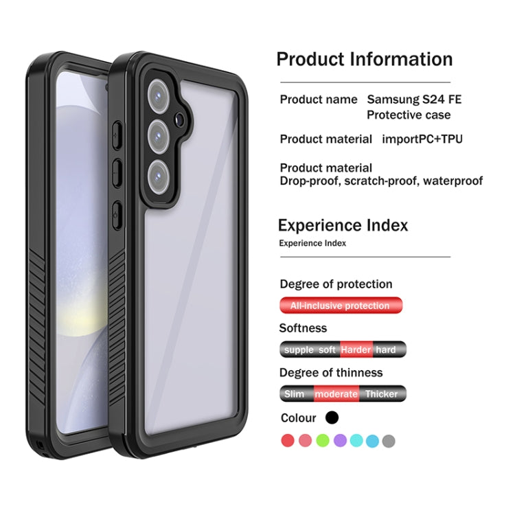 For Samsung Galaxy S24 FE 5G RedPepper Shockproof IP68 Waterproof PC Hybrid TPU Phone Case(Black) - Galaxy S24 FE 5G Cases by RedPepper | Online Shopping UK | buy2fix