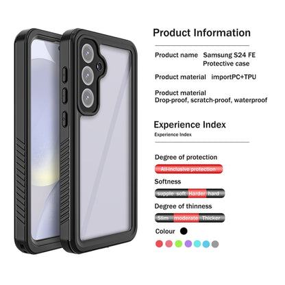 For Samsung Galaxy S24 FE 5G RedPepper Shockproof IP68 Waterproof PC Hybrid TPU Phone Case(Black) - Galaxy S24 FE 5G Cases by RedPepper | Online Shopping UK | buy2fix