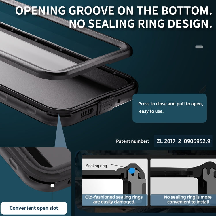 For Samsung Galaxy A16 5G / 4G RedPepper IP68 Waterproof PC Hybrid TPU Phone Case(Black) - Galaxy Phone Cases by RedPepper | Online Shopping UK | buy2fix