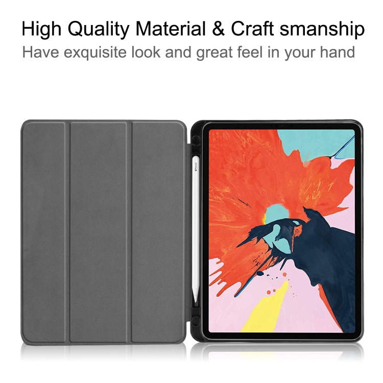 For iPad Air 11 2025 / 2024 / 2022 / 2020 10.9 Custer Texture TPU Horizontal Flip Leather Case with Sleep / Wake-up Function & Three-folding Holder & Pen Slot(Black) - iPad Air (2022) / (2020) 10.9 Cases by buy2fix | Online Shopping UK | buy2fix
