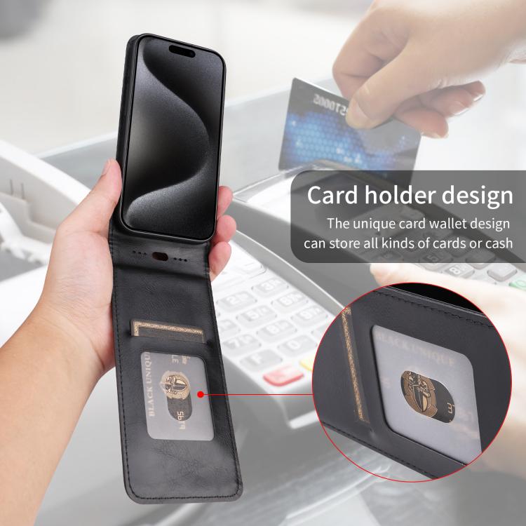For Nothing CMF Phone 1 Magnetic Vertical Flip Leather Phone Case(Black) - Nothing Cases by buy2fix | Online Shopping UK | buy2fix