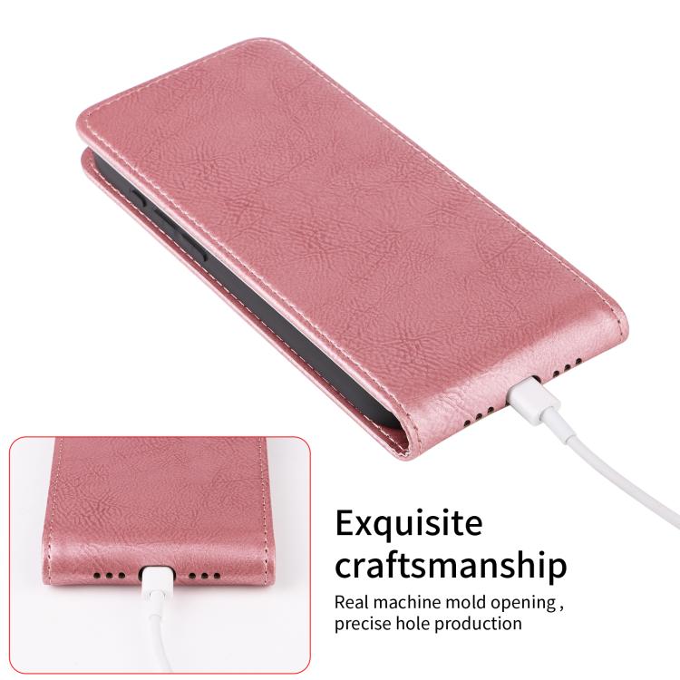 For Nothing CMF Phone 1 Magnetic Vertical Flip Leather Phone Case(Rose Gold) - More Brand by buy2fix | Online Shopping UK | buy2fix