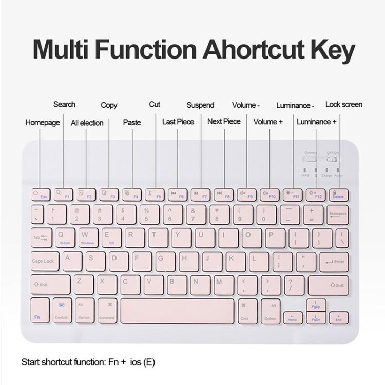 For OPPO Pad 3 / Pad 2 Candy Color Bluetooth Keyboard Leather Case,Square Keys with Touchpad(Light Purple) - Others Keyboard by buy2fix | Online Shopping UK | buy2fix
