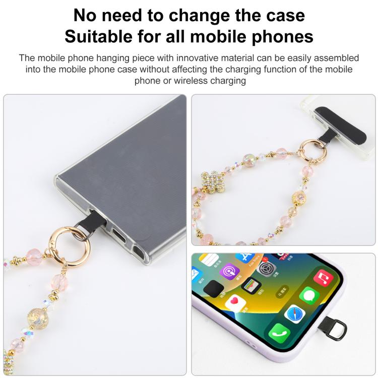 True Lover Knot Bead Chain Anti-Lost Phone Short Lanyard(Red) - Lanyards & Wrist Straps by buy2fix | Online Shopping UK | buy2fix