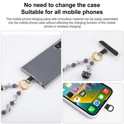 Cat Eye Bead Chain Anti-Lost Phone Short Lanyard(Gold) - Lanyards & Wrist Straps by buy2fix | Online Shopping UK | buy2fix