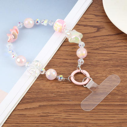 Spiral Bead Chain Phone Anti-lost Short Lanyard(Pink) - Lanyards & Wrist Straps by buy2fix | Online Shopping UK | buy2fix