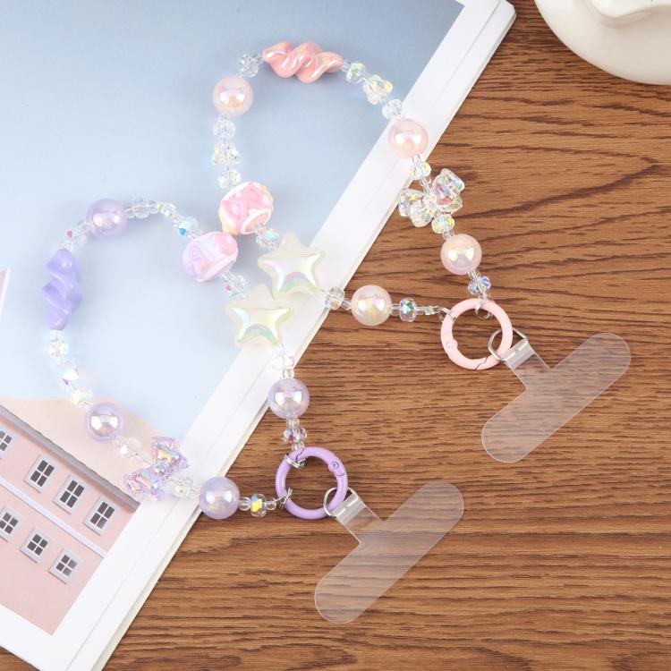 Spiral Bead Chain Phone Anti-lost Short Lanyard(Pink) - Lanyards & Wrist Straps by buy2fix | Online Shopping UK | buy2fix