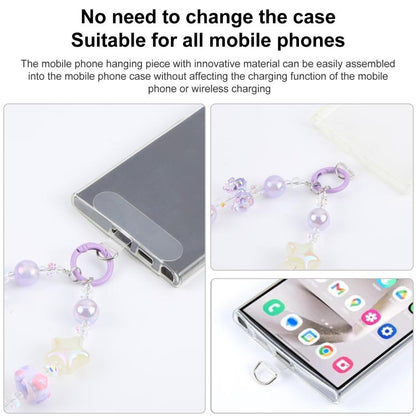 Spiral Bead Chain Phone Anti-lost Short Lanyard(Purple) - Lanyards & Wrist Straps by buy2fix | Online Shopping UK | buy2fix