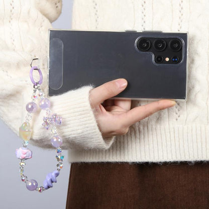 Spiral Bead Chain Phone Anti-lost Short Lanyard(Purple) - Lanyards & Wrist Straps by buy2fix | Online Shopping UK | buy2fix