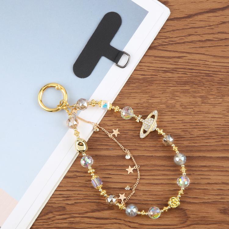 Tassels Diamond Chain Phone Anti-lost Short Lanyard(Gold) - Lanyards & Wrist Straps by buy2fix | Online Shopping UK | buy2fix