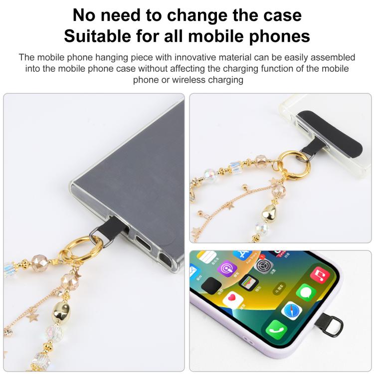 Tassels Diamond Chain Phone Anti-lost Short Lanyard(Silver) - Lanyards & Wrist Straps by buy2fix | Online Shopping UK | buy2fix