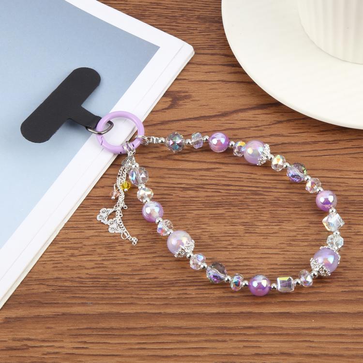 Tassels Chain Phone Anti-lost Short Lanyard(Purple) - Lanyards & Wrist Straps by buy2fix | Online Shopping UK | buy2fix