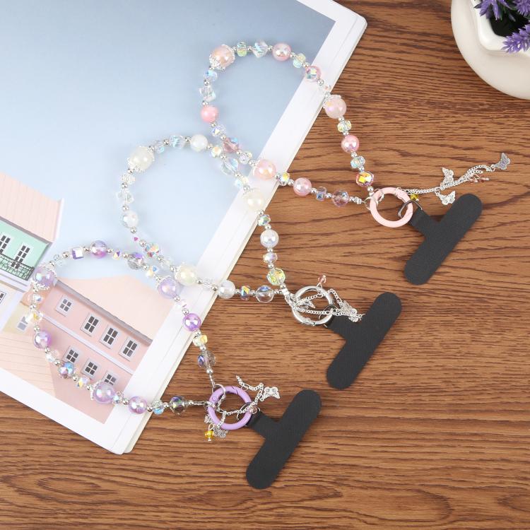 Tassels Chain Phone Anti-lost Short Lanyard(Purple) - Lanyards & Wrist Straps by buy2fix | Online Shopping UK | buy2fix