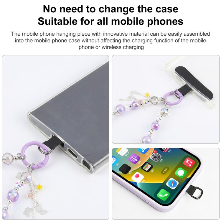 Tassels Chain Phone Anti-lost Short Lanyard(Silver) - Lanyards & Wrist Straps by buy2fix | Online Shopping UK | buy2fix