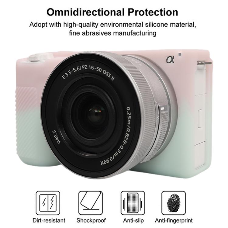 For Sony ZV-E10 II / ZV-E10M2 Glossy Soft Silicone Protective Case(Jelly Pink Green) - Protective Case by buy2fix | Online Shopping UK | buy2fix