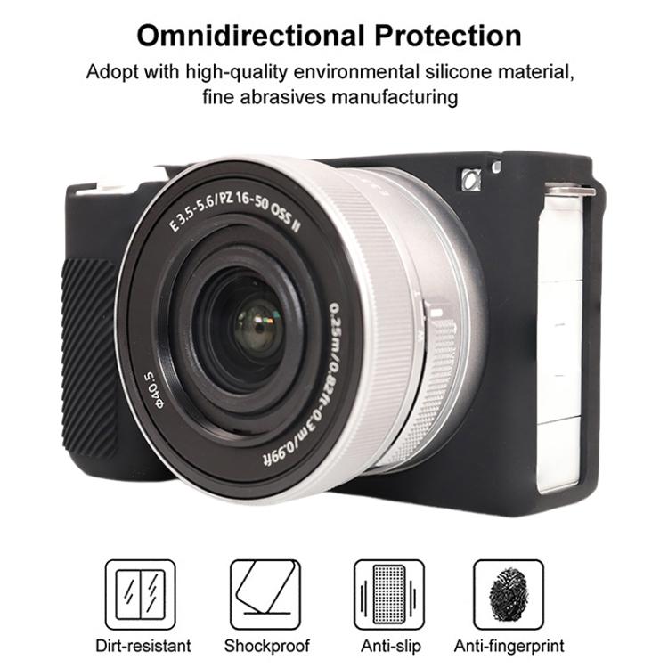 For Sony ZV-E10 II / ZV-E10M2 Glossy Soft Silicone Protective Case(Black) - Protective Case by buy2fix | Online Shopping UK | buy2fix