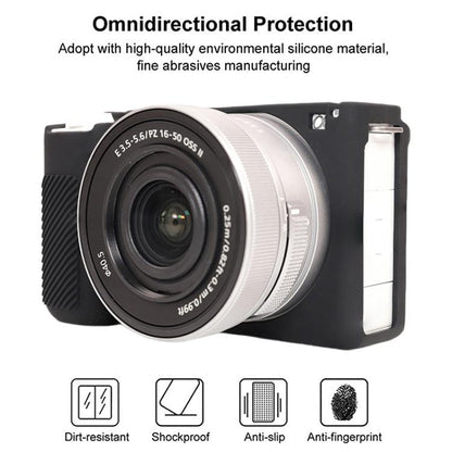 For Sony ZV-E10 II / ZV-E10M2 Glossy Soft Silicone Protective Case(Black) - Protective Case by buy2fix | Online Shopping UK | buy2fix