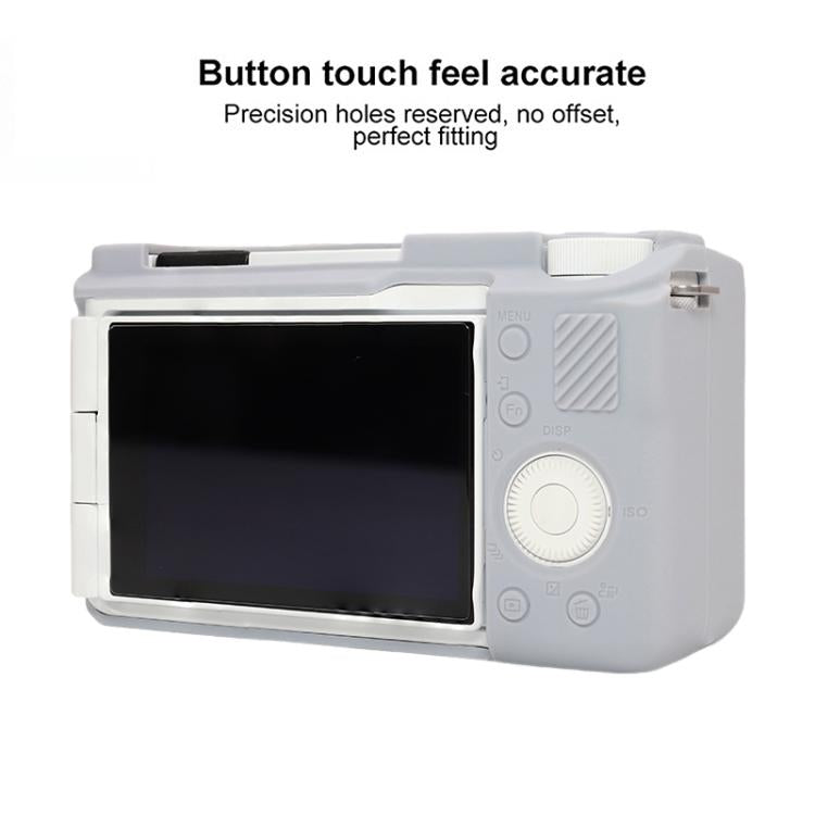 For Sony ZV-E10 II / ZV-E10M2 Glossy Soft Silicone Protective Case(Grey) - Protective Case by buy2fix | Online Shopping UK | buy2fix