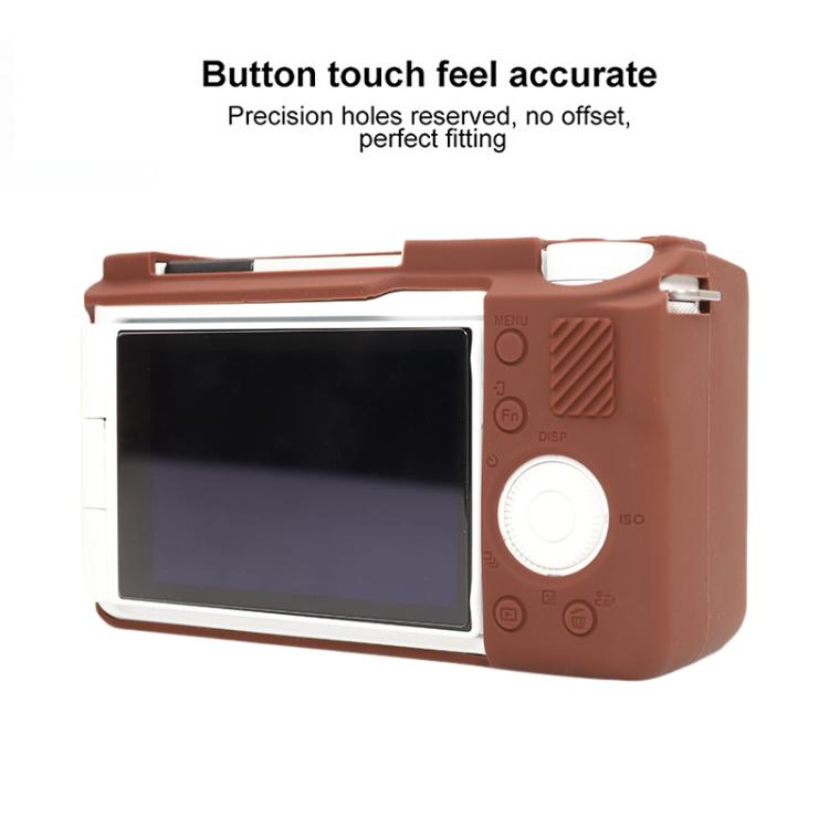 For Sony ZV-E10 II / ZV-E10M2 Glossy Soft Silicone Protective Case(Coffee) - Protective Case by buy2fix | Online Shopping UK | buy2fix