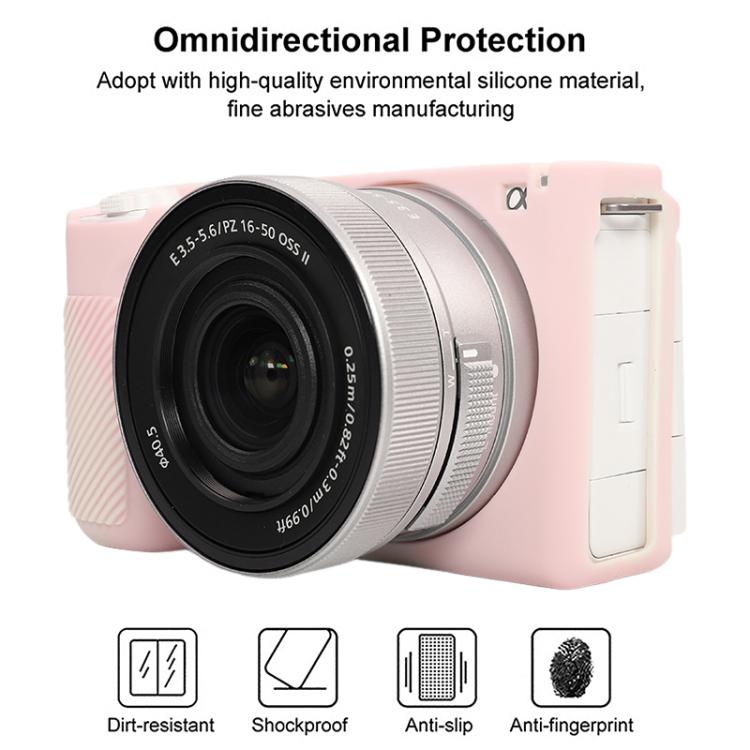 For Sony ZV-E10 II / ZV-E10M2 Glossy Soft Silicone Protective Case(Mist Pink) - Protective Case by buy2fix | Online Shopping UK | buy2fix