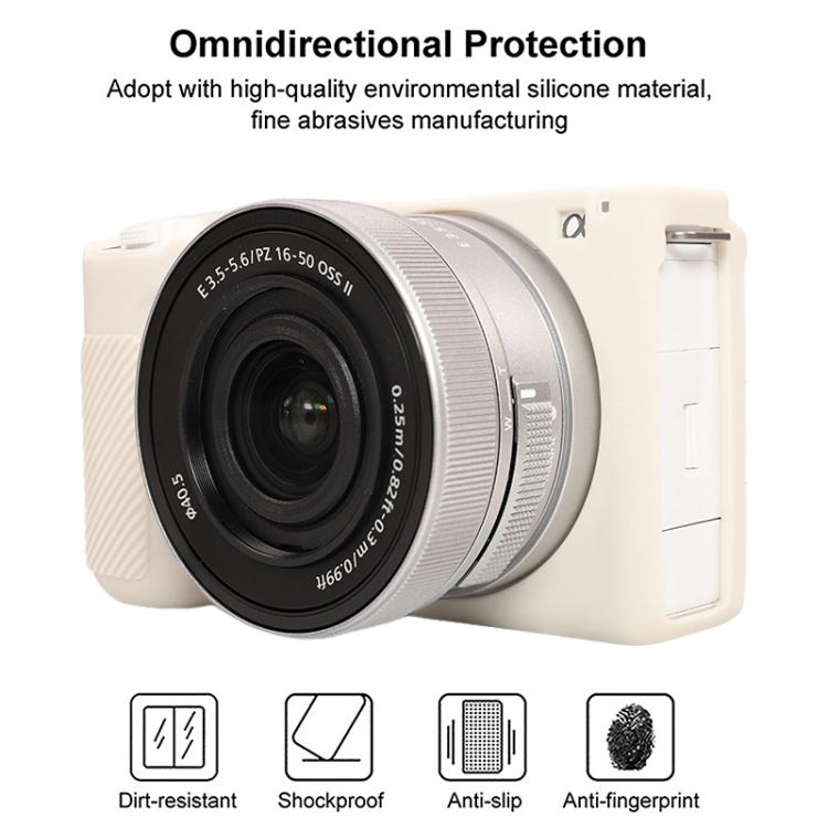 For Sony ZV-E10 II / ZV-E10M2 Glossy Soft Silicone Protective Case(Beige) - Protective Case by buy2fix | Online Shopping UK | buy2fix