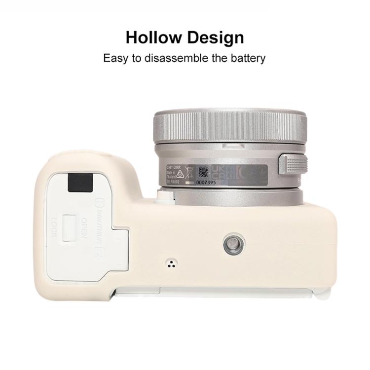 For Sony ZV-E10 II / ZV-E10M2 Glossy Soft Silicone Protective Case(Beige) - Protective Case by buy2fix | Online Shopping UK | buy2fix