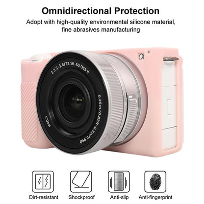 For Sony ZV-E10 II / ZV-E10M2 Glossy Soft Silicone Protective Case(Sweet Smoke Pink) - Protective Case by buy2fix | Online Shopping UK | buy2fix