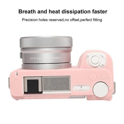 For Sony ZV-E10 II / ZV-E10M2 Glossy Soft Silicone Protective Case(Sweet Smoke Pink) - Protective Case by buy2fix | Online Shopping UK | buy2fix