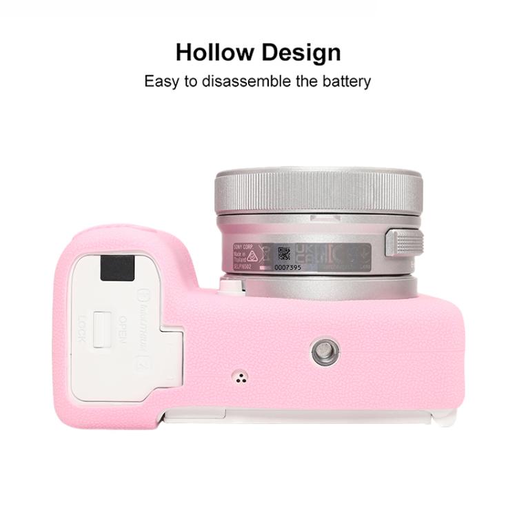For Sony ZV-E10 II / ZV-E10M2 Litchi Texture Soft Silicone Protective Case(Pink) - Protective Case by buy2fix | Online Shopping UK | buy2fix