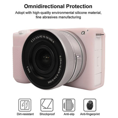 For Sony ZV-E10 II / ZV-E10M2 Litchi Texture Soft Silicone Protective Case(Jelly Pink) - Protective Case by buy2fix | Online Shopping UK | buy2fix