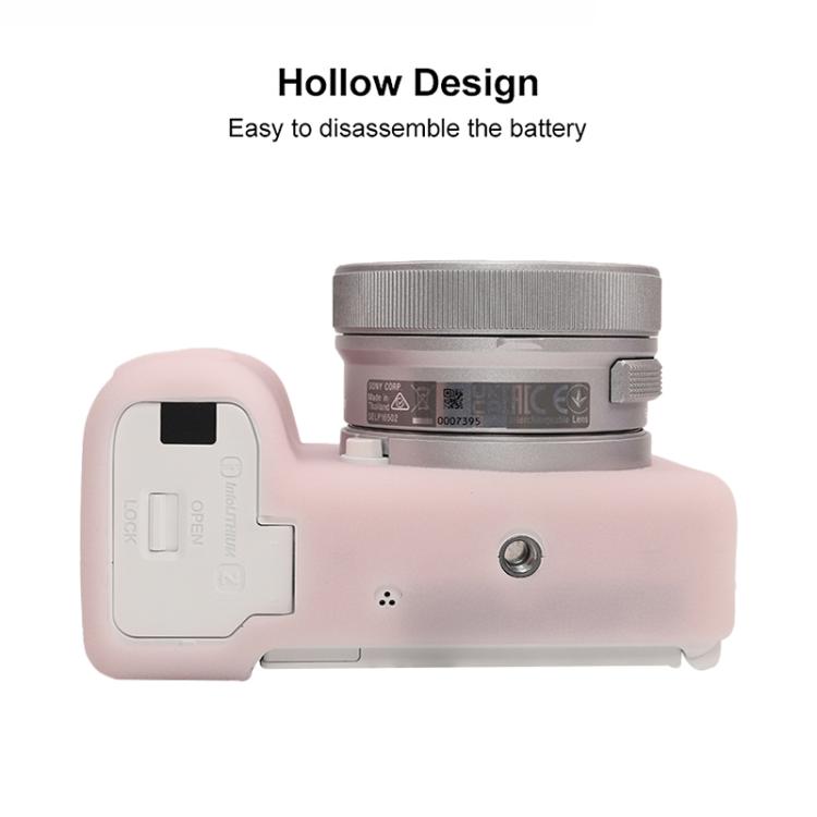 For Sony ZV-E10 II / ZV-E10M2 Litchi Texture Soft Silicone Protective Case(Jelly Pink) - Protective Case by buy2fix | Online Shopping UK | buy2fix