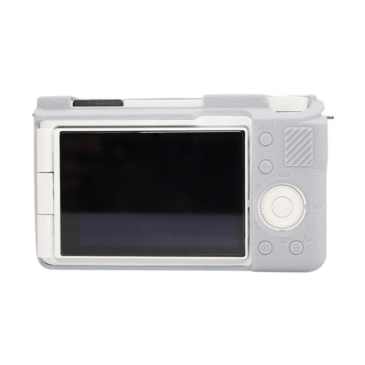 For Sony ZV-E10 II / ZV-E10M2 Litchi Texture Soft Silicone Protective Case(Grey) - Protective Case by buy2fix | Online Shopping UK | buy2fix