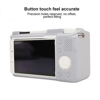 For Sony ZV-E10 II / ZV-E10M2 Litchi Texture Soft Silicone Protective Case(Grey) - Protective Case by buy2fix | Online Shopping UK | buy2fix