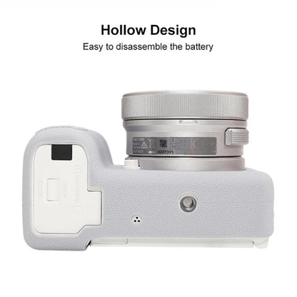 For Sony ZV-E10 II / ZV-E10M2 Litchi Texture Soft Silicone Protective Case(Grey) - Protective Case by buy2fix | Online Shopping UK | buy2fix