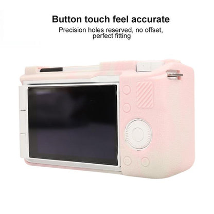 For Sony ZV-E10 II / ZV-E10M2 Litchi Texture Soft Silicone Protective Case(Mist Pink) - Protective Case by buy2fix | Online Shopping UK | buy2fix