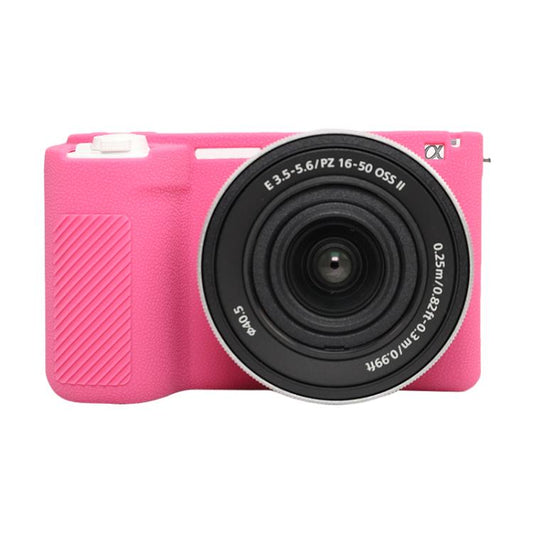 For Sony ZV-E10 II / ZV-E10M2 Litchi Texture Soft Silicone Protective Case(Rose Red) - Protective Case by buy2fix | Online Shopping UK | buy2fix