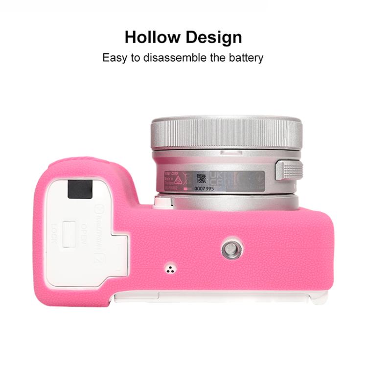 For Sony ZV-E10 II / ZV-E10M2 Litchi Texture Soft Silicone Protective Case(Rose Red) - Protective Case by buy2fix | Online Shopping UK | buy2fix