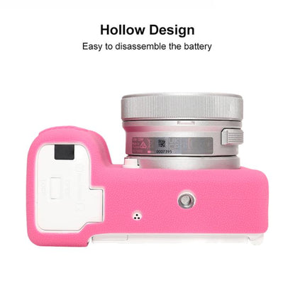 For Sony ZV-E10 II / ZV-E10M2 Litchi Texture Soft Silicone Protective Case(Rose Red) - Protective Case by buy2fix | Online Shopping UK | buy2fix