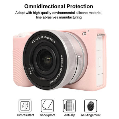 For Sony ZV-E10 II / ZV-E10M2 Litchi Texture Soft Silicone Protective Case(Light Pink) - Protective Case by buy2fix | Online Shopping UK | buy2fix