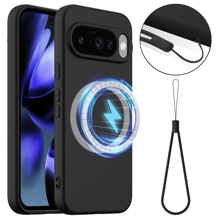 For Google Pixel 10 Shockproof Silicone Magsafe Phone Case(Black) - Google Cases by buy2fix | Online Shopping UK | buy2fix
