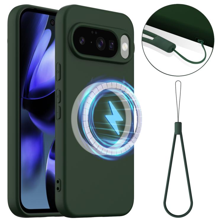 For Google Pixel 10 Shockproof Silicone Magsafe Phone Case(Dark Green) - Google Cases by buy2fix | Online Shopping UK | buy2fix