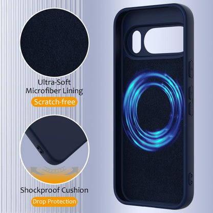 For Google Pixel 10 Pro Shockproof Silicone Magsafe Phone Case(Navy Blue) - Google Cases by buy2fix | Online Shopping UK | buy2fix