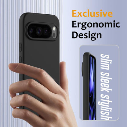 For Google Pixel 10 Pro Shockproof Silicone Magsafe Phone Case(Black) - Google Cases by buy2fix | Online Shopping UK | buy2fix