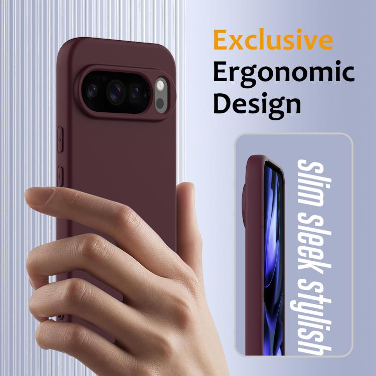 For Google Pixel 10 Pro Shockproof Silicone Magsafe Phone Case(Plum Color) - Google Cases by buy2fix | Online Shopping UK | buy2fix