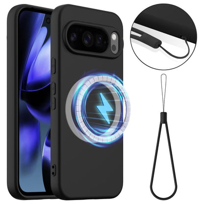 For Google Pixel 10 Pro XL Shockproof Silicone Magsafe Phone Case(Black) - Google Cases by buy2fix | Online Shopping UK | buy2fix