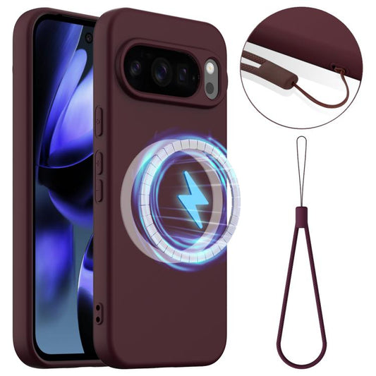 For Google Pixel 10 Pro XL Shockproof Silicone Magsafe Phone Case(Plum Color) - Google Cases by buy2fix | Online Shopping UK | buy2fix