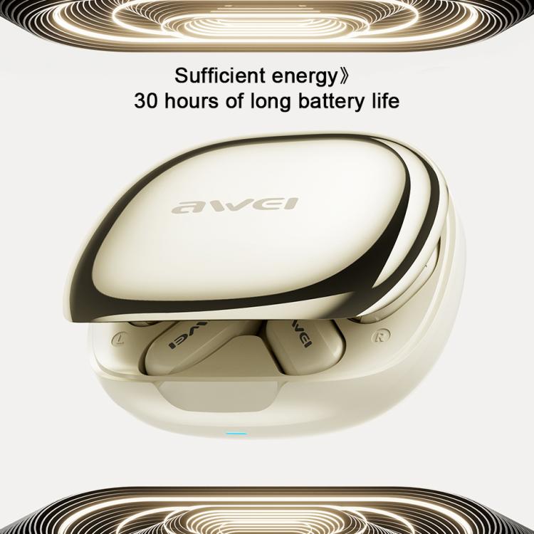 awei TZ12 Sport Wireless BT 5.4 Air Conduction Earphones(Beige) - TWS Earphone by awei | Online Shopping UK | buy2fix