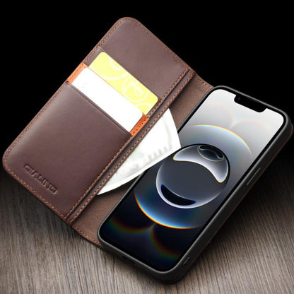 For iPhone 16e QIALINO Classic Gen2 Genuine Leather Phone Case(Black) - iPhone 16e Cases by QIALINO | Online Shopping UK | buy2fix